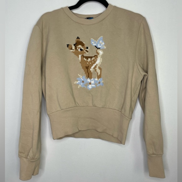 Zara Tops - Zara Disney Bambi needles stitch embroidery sweatshirt